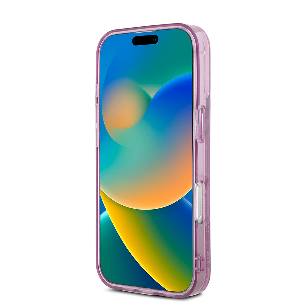 iPhone 16 Pro Max Kılıf Hello Kitty Orjinal Lisanslı Sıvılı Simli 50. Yıldönümü Partisi Kılıf Mor