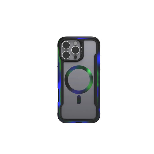 Apple iPhone 16 Pro Max Kılıf M-safe Şarj Özellikli Airbagli Raptic Shield 2.0 Serisi Şeffaf Arka Yüzey Kapak Turkuaz