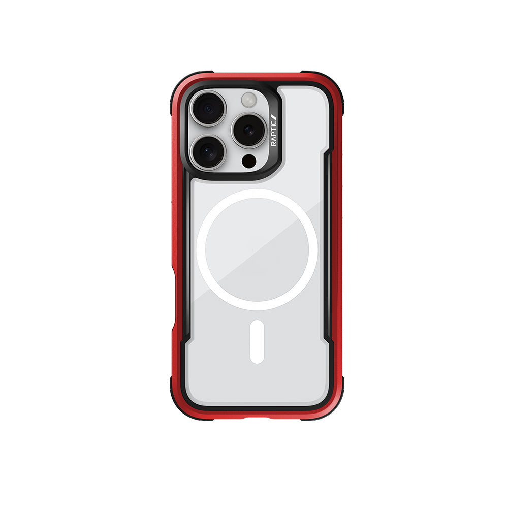Apple iPhone 16 Pro Max Kılıf M-safe Şarj Özellikli Airbagli Raptic Shield Serisi Şeffaf Arka Yüzey Kapak