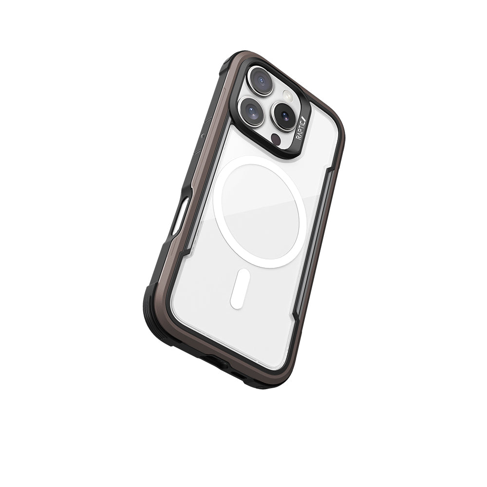 Apple iPhone 16 Pro Max Kılıf M-safe Şarj Özellikli Airbagli Raptic Shield Serisi Şeffaf Arka Yüzey Kapak Colorful