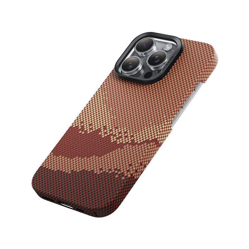 iPhone 16 Pro Max Kılıf Magsafe Şarj Özellikli Benks GoldenTide ArmorAir 600D Kevlar Kılıf Gold