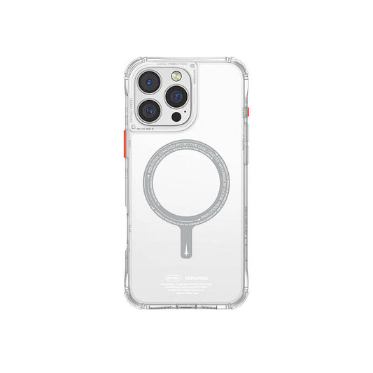 iPhone 16 Pro Max Kılıf Magsafe Şarj Özellikli Şeffaf Airbag Tasarımlı Skinarma Saido Kılıf Şeffaf