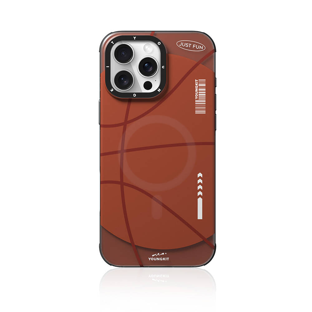 iPhone 16 Pro Max Kılıf Magsafe Şarj Özellikli Spor Tasarımlı Youngkit Dynamic Serisi Kılıf Beyaz-Siyah