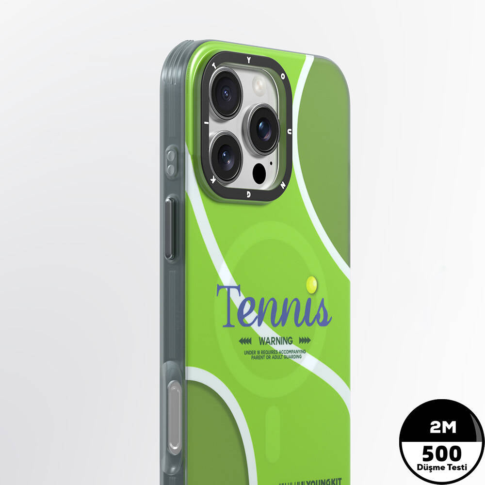 iPhone 16 Pro Max Kılıf Magsafe Şarj Özellikli Spor Tasarımlı Youngkit Dynamic Serisi Kılıf Kahverengi