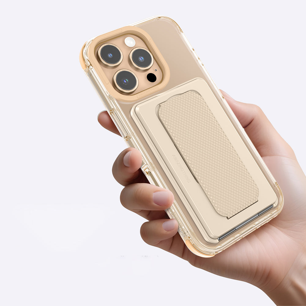 iPhone 16 Pro Max Kılıf Magsafe Şarj Özellikli Standlı Kartlıklı Set Amazingthing Omni Adventure Serisi Kılıf Rose Gold