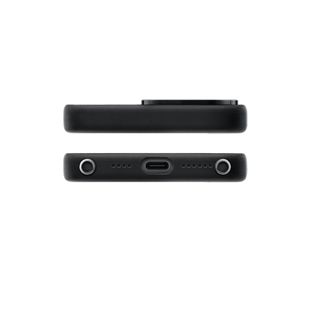 Apple iPhone 16 Pro Max Kılıf M-safe Şarj Özellikli Standlı Suni Deri Tasarımlı Pynana Dancing Circle Serisi Kapak Kahverengi