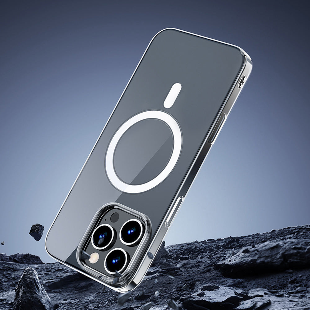 iPhone 16 Pro Max Kılıf Magsafe Şarj Özellikli Wiwu YXK-207 Invisible Pro Sert PC Kılıf Şeffaf