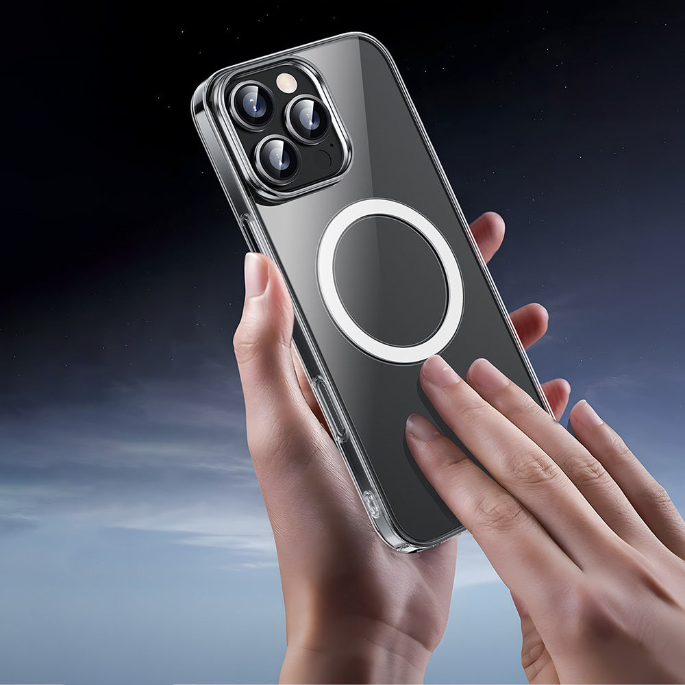 iPhone 16 Pro Max Kılıf Magsafe Şarj Özellikli Wiwu YXK-207 Invisible Pro Sert PC Kılıf Şeffaf