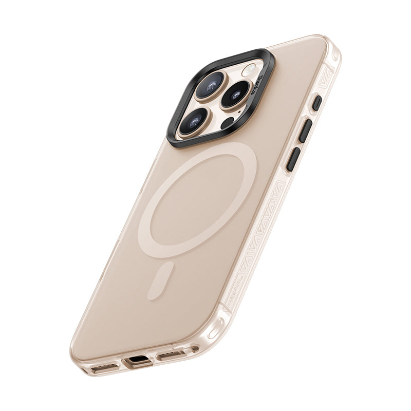 iPhone 16 Pro Max Kılıf Magsafe Şarj Özellikli Yeni Seri Benks Lucid Armor Kılıf Gold