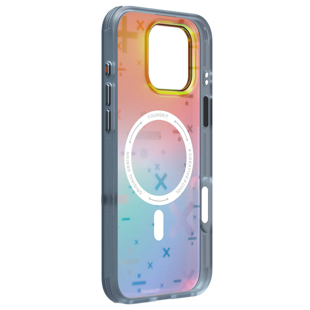 iPhone 16 Pro Max Kılıf Magsafe Şarj Özellikli Youngkit Mathematical Serisi Kılıf Colorful