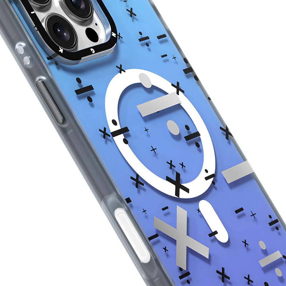 iPhone 16 Pro Max Kılıf Magsafe Şarj Özellikli Youngkit Mathematical Serisi Kılıf Gri