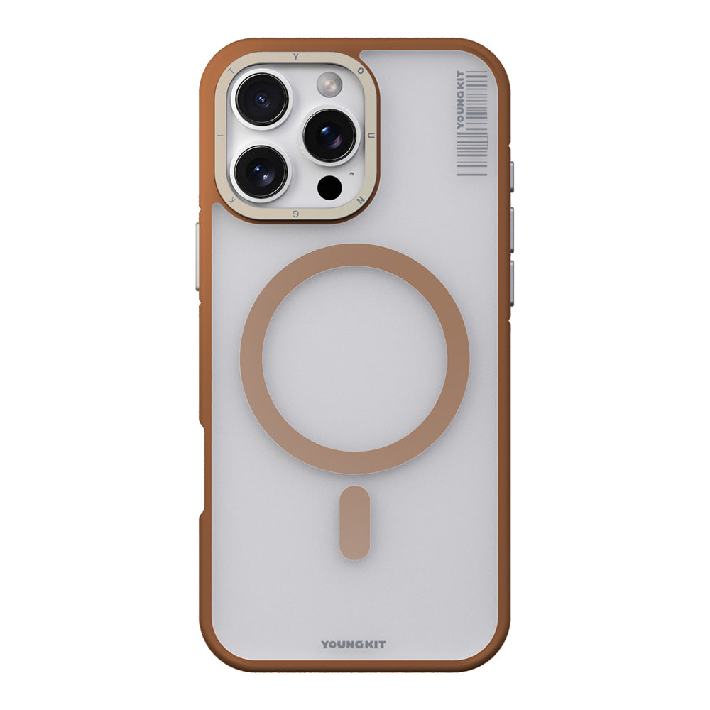 Apple iPhone 16 Pro Max Kılıf M-safe Şarj Özellikli Youngkit Rock Sand Serisi Kapak