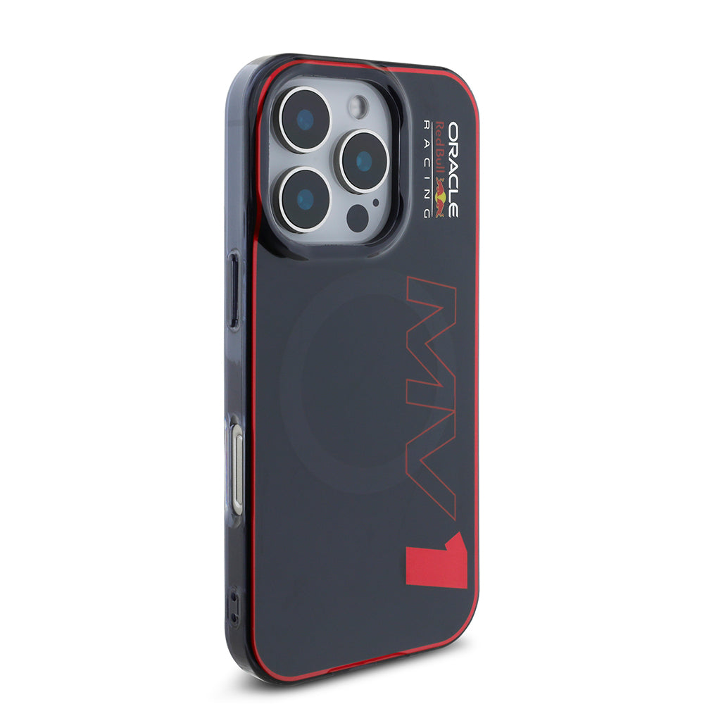 Apple iPhone 16 Pro Max Kılıf Redbull Orjinal Lisanslı M-safe Şarj Özellikli Çift Katmanlı Sert PC Büyük Boy MV Kapak Lacivert