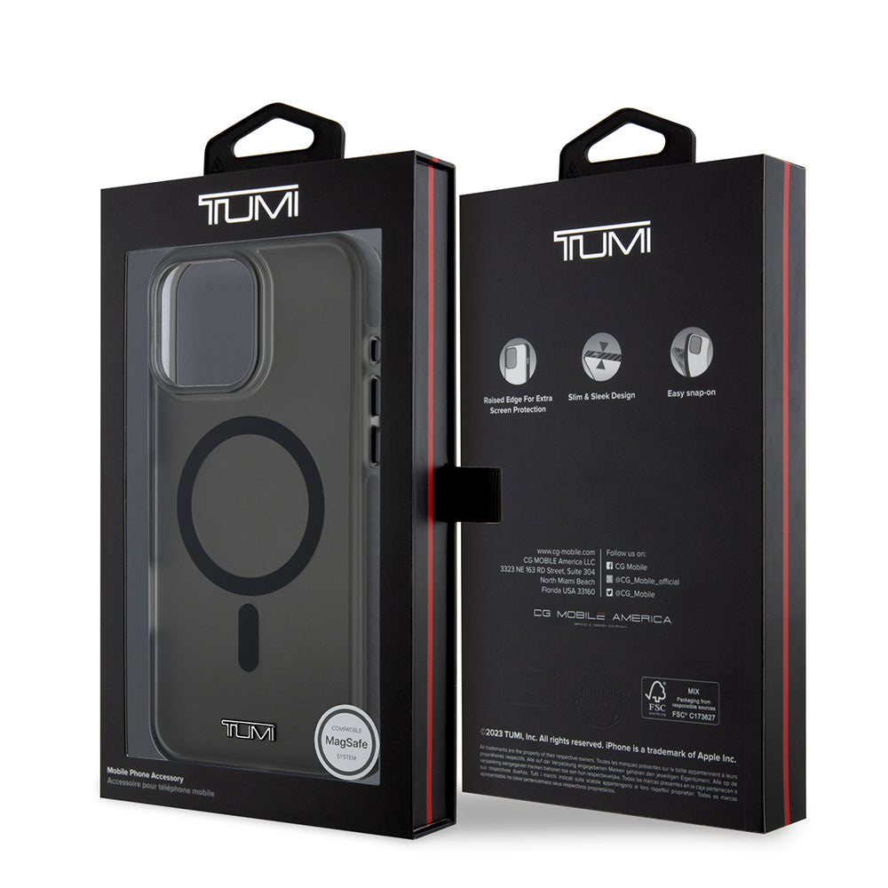 iPhone 16 Pro Max Kılıf TUMI Orjinal Lisanslı Magsafe Şarj Özellikli Airbagli Buzlu Transparan Kılıf Haki