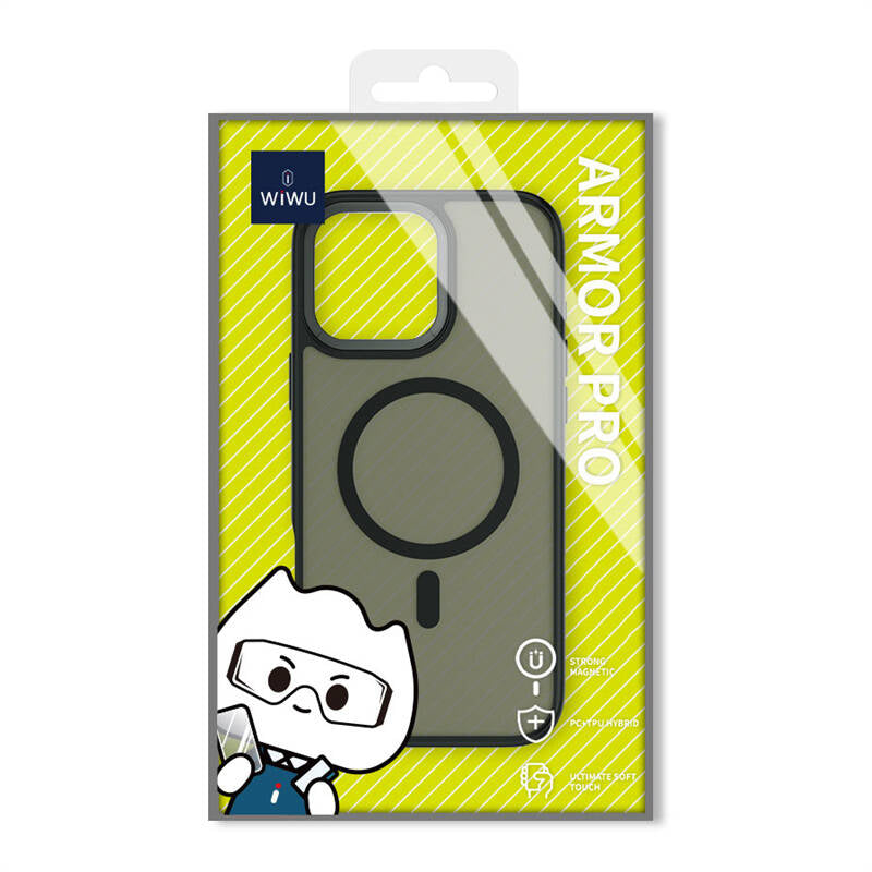 iPhone 16 Pro Max Kılıf Wiwu FGG-012 ArmorPro Serisi Magsafe Şarj Özellikli Parmak İzi Bırakmayan Kılıf Gold