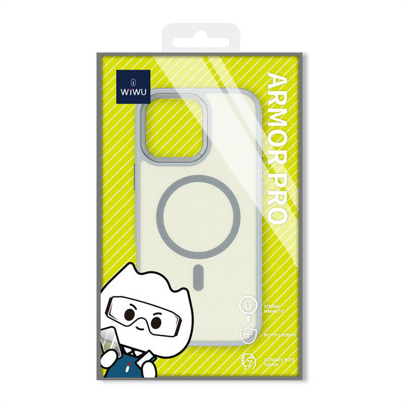 iPhone 16 Pro Max Kılıf Wiwu FGG-012 ArmorPro Serisi Magsafe Şarj Özellikli Parmak İzi Bırakmayan Kılıf Gold