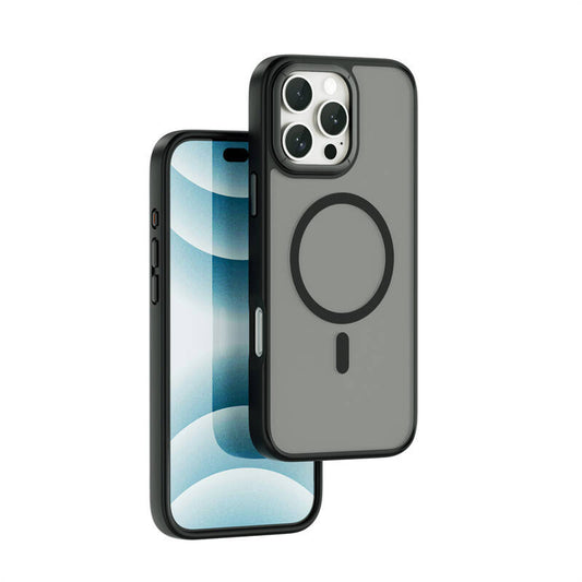 iPhone 16 Pro Max Kılıf Wiwu FGG-012 ArmorPro Serisi Magsafe Şarj Özellikli Parmak İzi Bırakmayan Kılıf Siyah