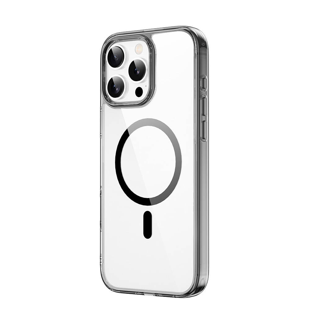 iPhone 16 Pro Max Kılıf Wiwu MCC-101 iShield Pro Serisi Magsafe Şarj Özellikli Crystal Sert PC Kılıf Siyah