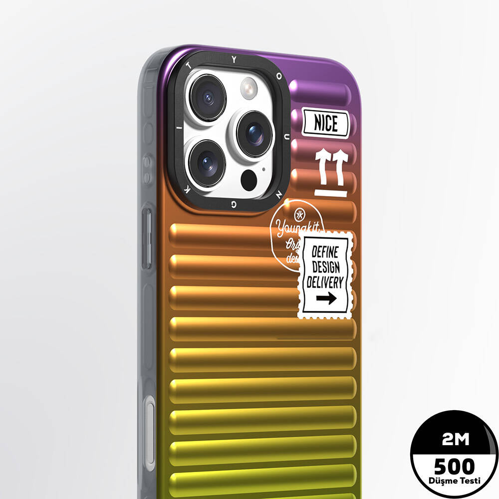 iPhone 16 Pro Max Kılıf YoungKit The Secret Color Serisi Kılıf Turuncu