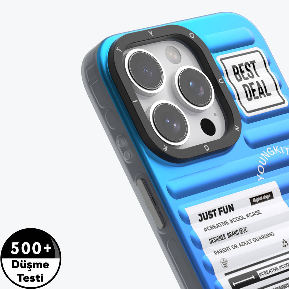 iPhone 16 Pro Max Kılıf YoungKit The Secret Color Serisi Kılıf Mavi