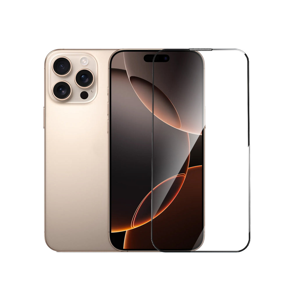 Apple iPhone 16 Pro Max Wiwu GT-020 Titan Guard Serisi Şok Emici Hibrit Polimer HD Şeffaf Ekran Koruyucu Film + Kolay Uygulama Aparatı Siyah