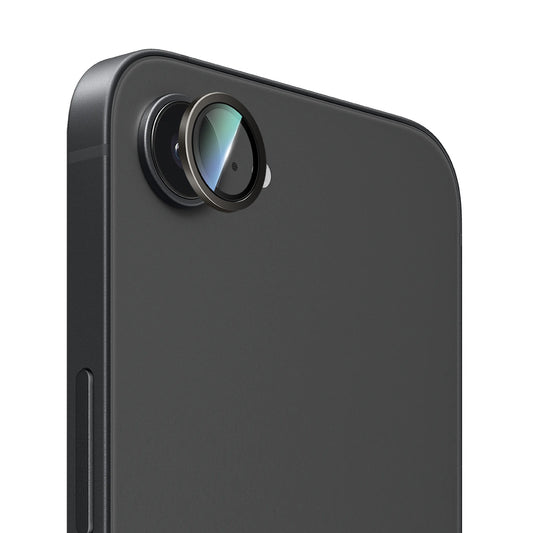 Apple iPhone 16E CaseWorld Alloy Serisi Oleofobik Anti Reflective Kamera Lens Koruyucu Siyah