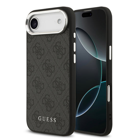 Apple iPhone 17 Air Kılıf Guess Orjinal Lisanslı M-safe Şarj Özellikli 4G Klasik Yazı Logolu Kapak