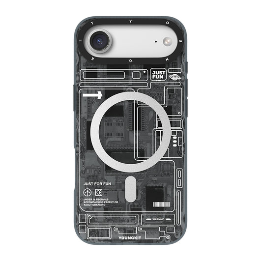 Apple iPhone 17 Air Kılıf M-safe Şarj Özellikli Kamera Denetim Butonlu Youngkit Technology Serisi Kapak