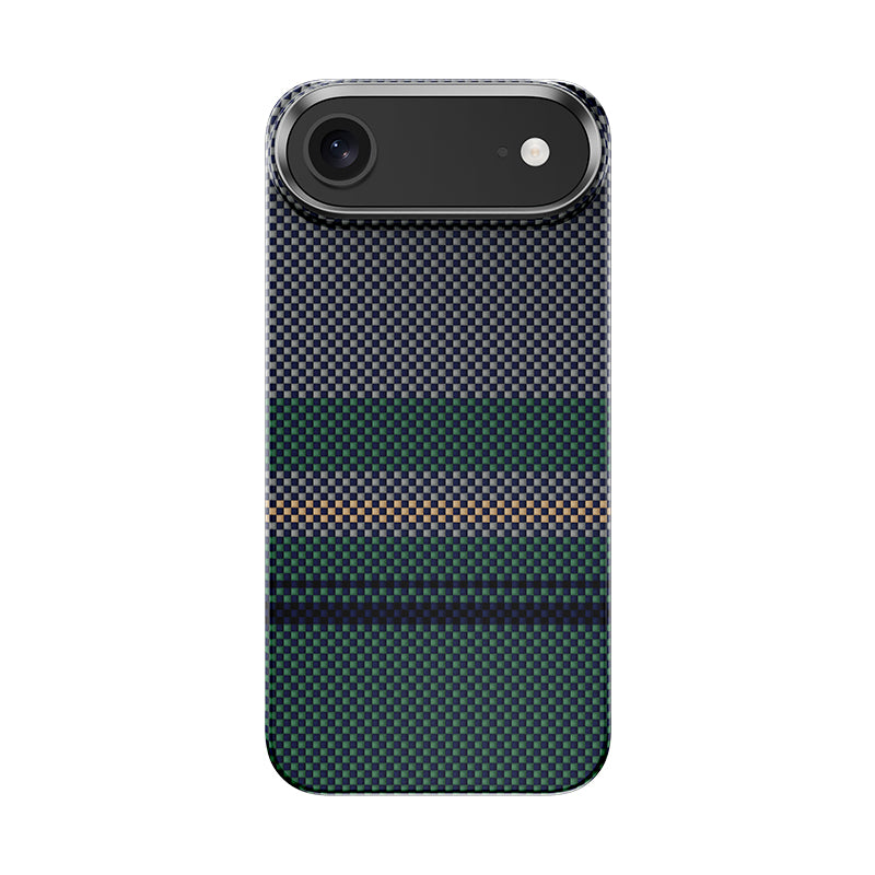 Apple iPhone 17 Air Kılıf M-safe Şarj Özellikli Karbon Fiber Tasarımlı Benks Aurora ArmorAir Kevlar Kapak