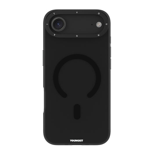 Apple iPhone 17 Air Kılıf M-safe Şarj Özellikli Youngkit Hidden Sand Serisi Kapak Siyah