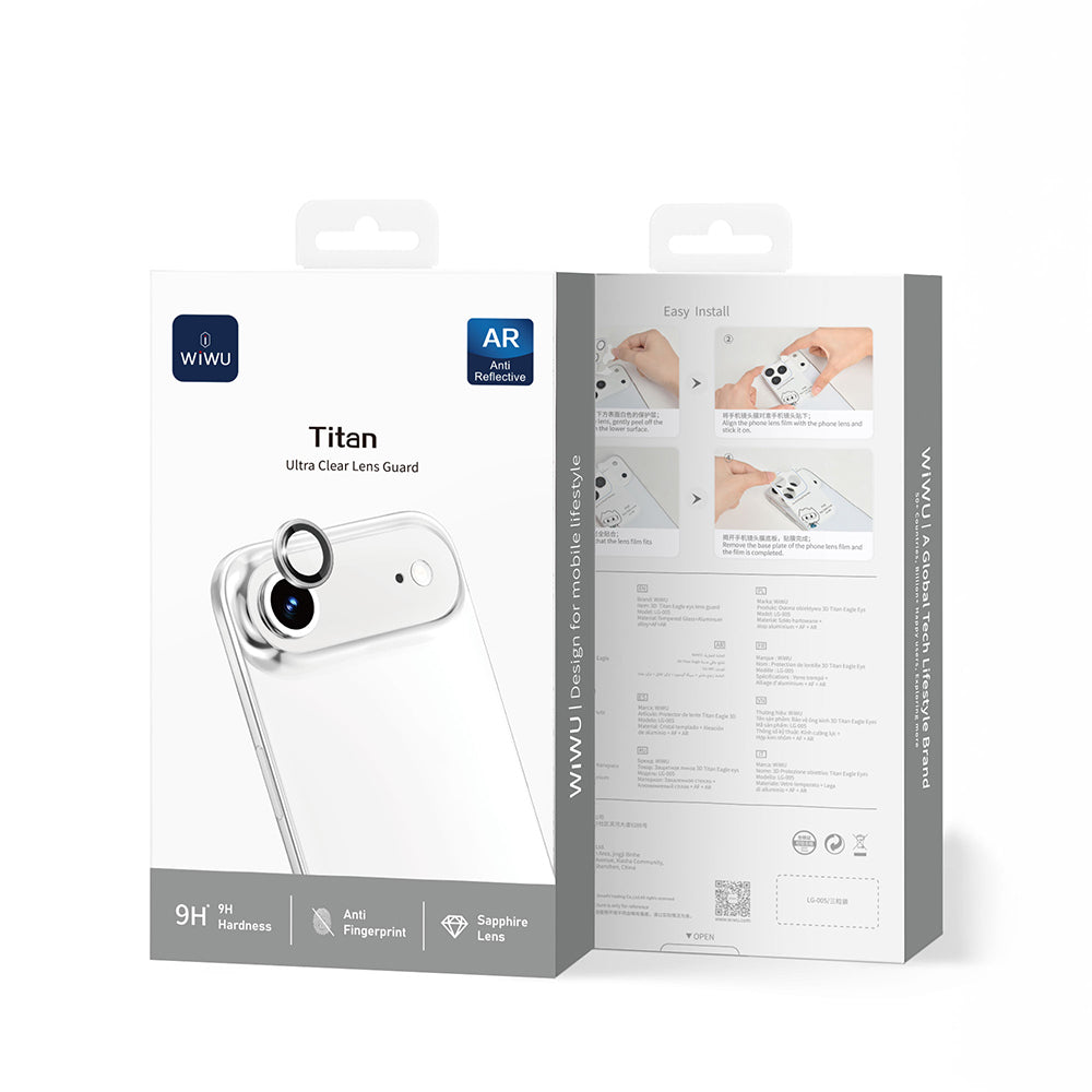 Apple iPhone 17 Air Wiwu LG-005 Falcon Anti Reflective Çizilmeye Karşı Dayanıklı Kamera Lens Koruyucu Açık Mavi