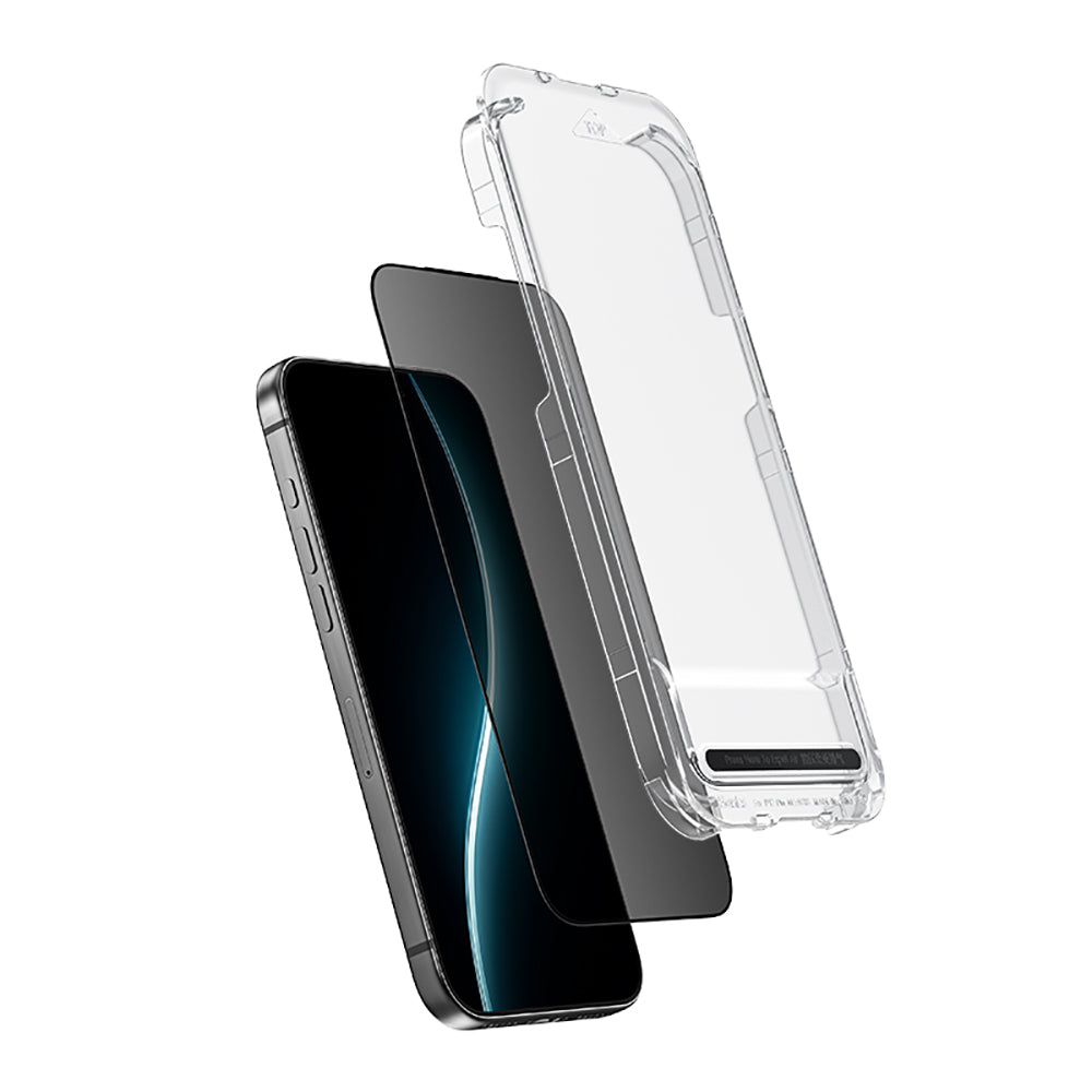 Apple iPhone 17 Hidrofobik Ve Oleofobik Özellikli Benks 0.3mm Privacy Air Shield Ekran Koruyucu 10'lu Paket Siyah