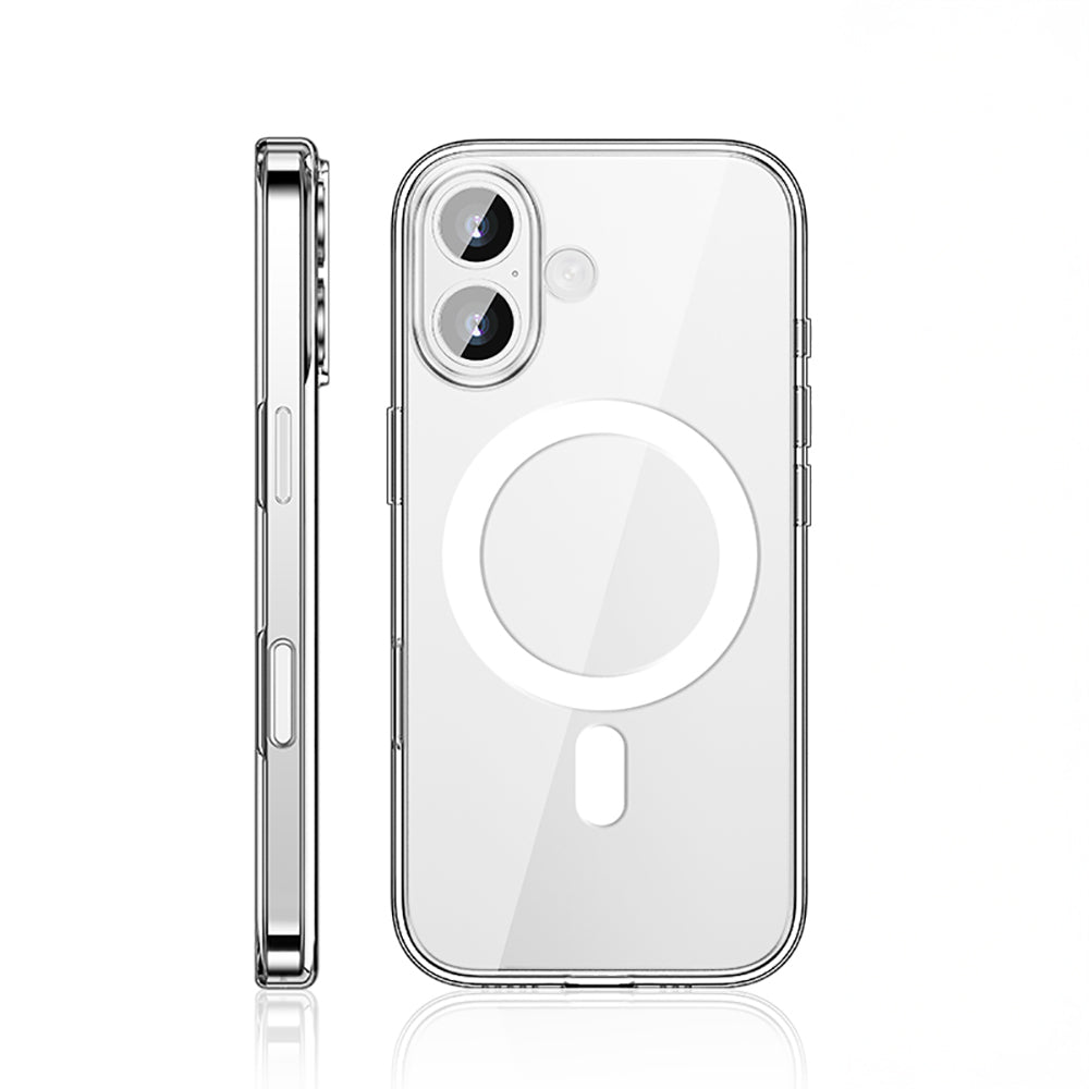 Apple iPhone 17 Kılıf M-safe Şarj Özellikli Transparan Sert PC Wlons Pita Kapak Şeffaf