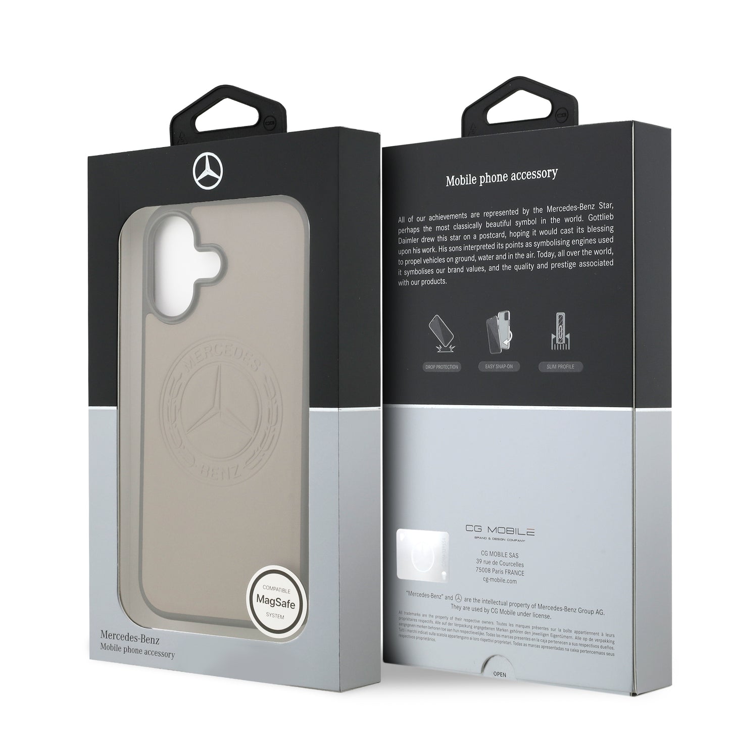 Apple iPhone 17 Kılıf Mercedes Benz Orjinal Lisanslı M-safe Şarj Özellikli Hakiki Deri Nostaljik Yıldız Dizayn Kapak Kahverengi