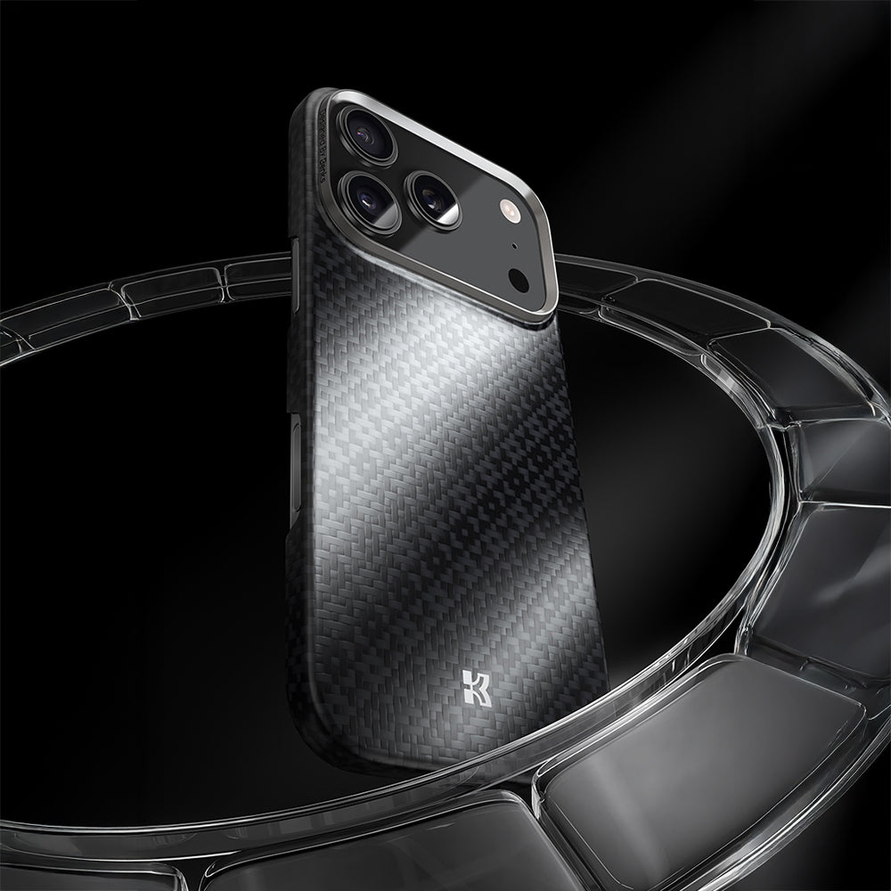 Apple iPhone 17 Pro Kılıf M-Safe Şarj Özellikli Benks ArmorAir ArmorGrid Serisi Kevlar Kapak Mavi