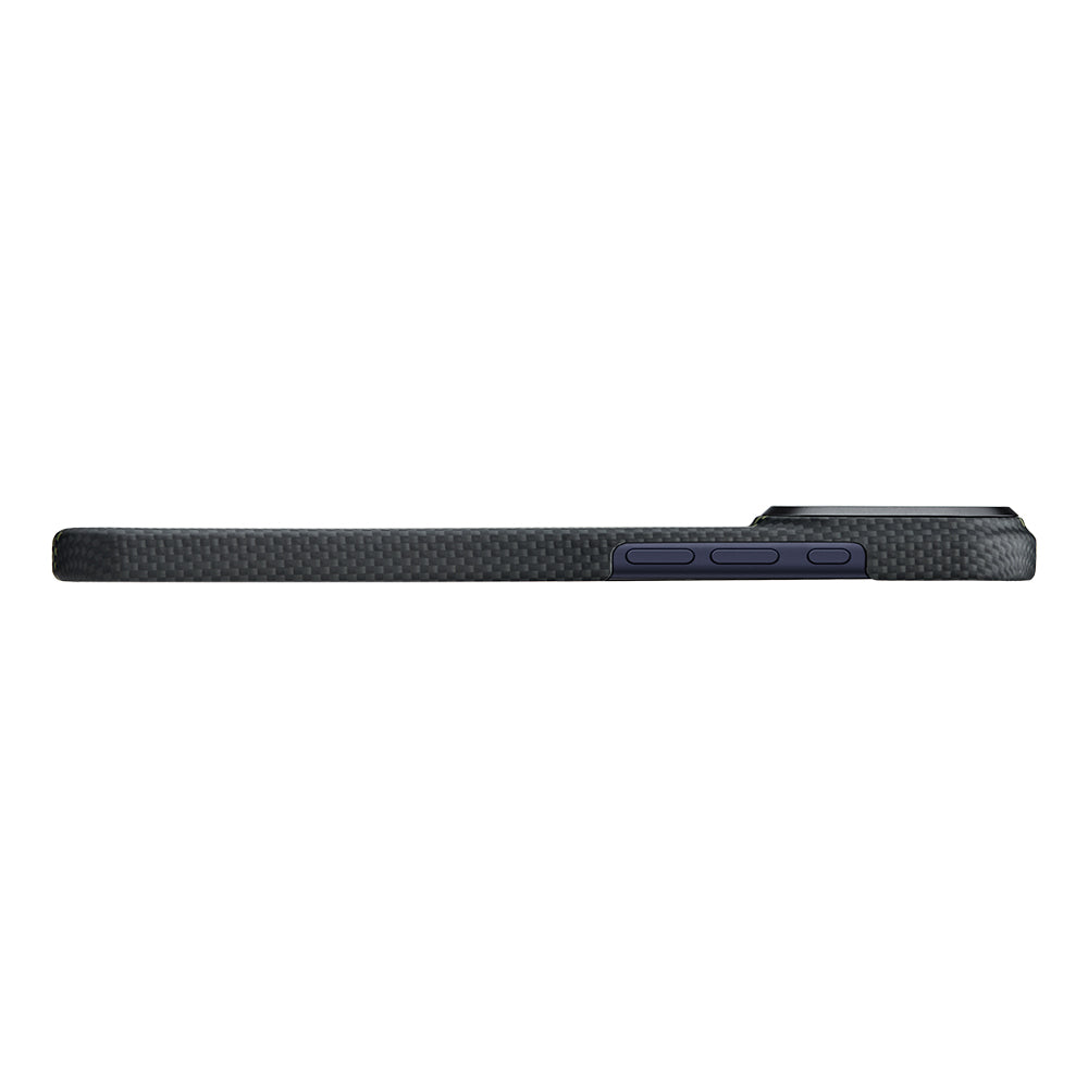 Apple iPhone 17 Pro Kılıf M-safe Şarj Özellikli Lumintex Teknolojili Fosforlu Aramid Fiber Pitaka Tactile Woven Aries Serisi Kapak