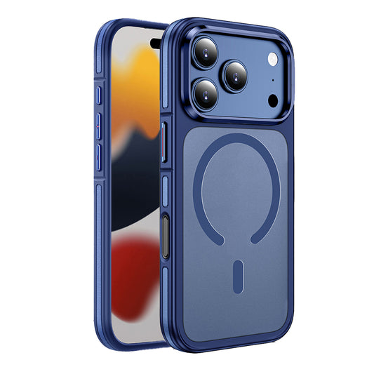 Apple iPhone 17 Pro Kılıf M-safe Şarj Özellikli Mat Görünümlü Wlons Vevo Kapak Turuncu