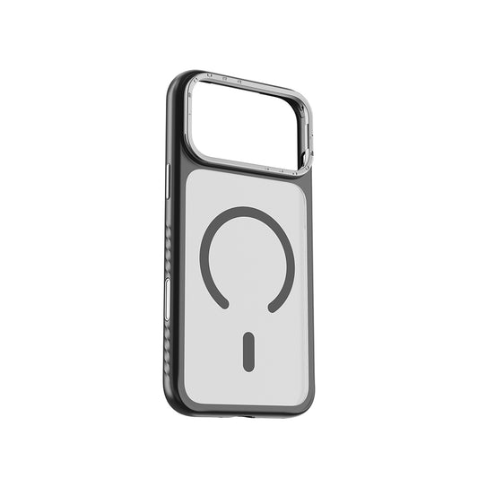 Apple iPhone 17 Pro Kılıf M-safe Şarj Özellikli Metal Kamera Standlı Lenyes CK226 PC Kapak Siyah