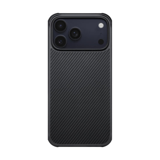 Apple iPhone 17 Pro Kılıf M-safe Şarj Özellikli Pitaka Aramid Pro Guard Serisi Black-Gray Kapak