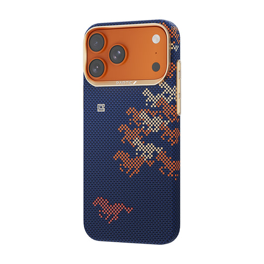 Apple iPhone 17 Pro Kılıf M-safe Şarj Özellikli Raptic Aramid Skin Chivalry Serisi Karbon Kapak