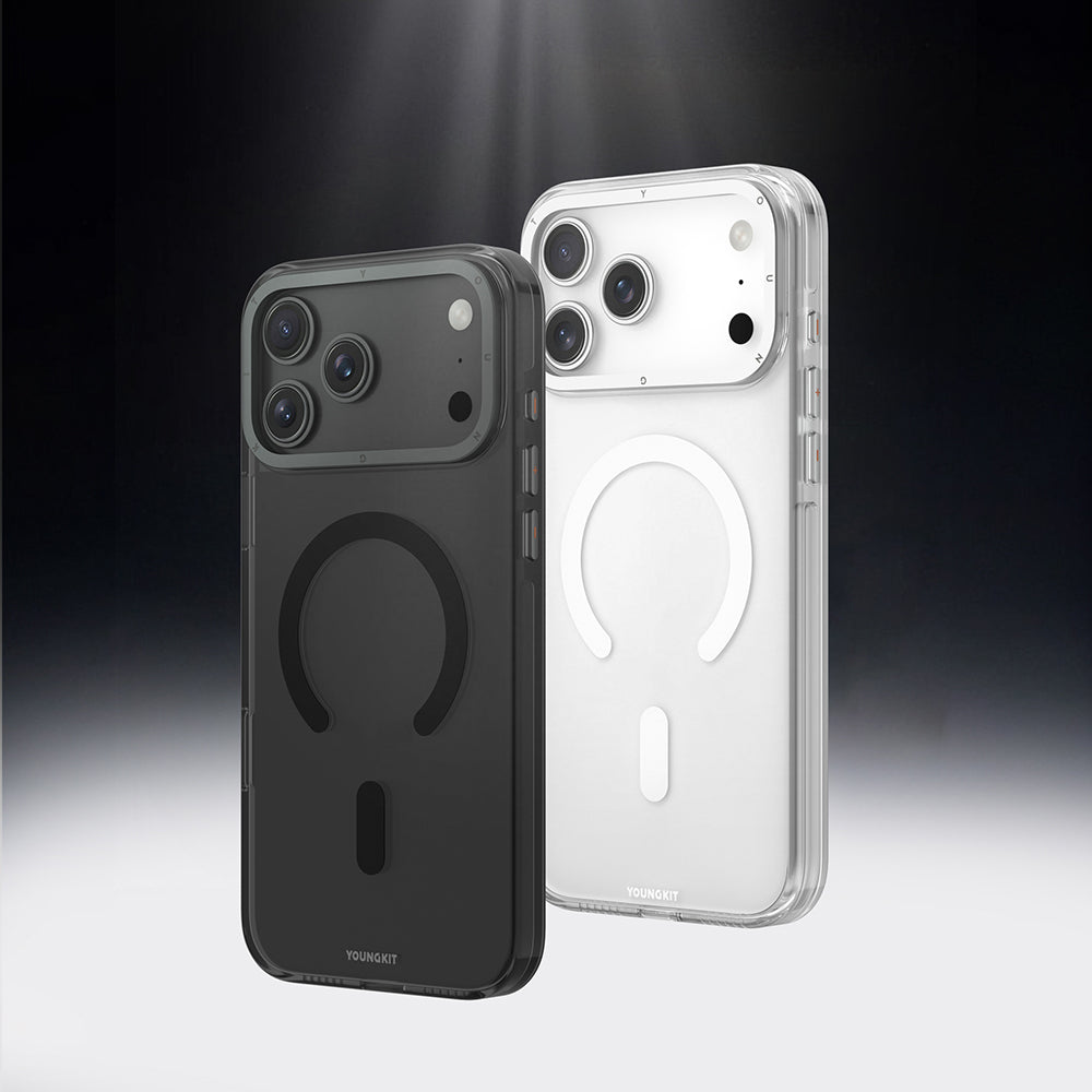 Apple iPhone 17 Pro Kılıf M-safe Şarj Özellikli Şeffaf Youngkit Crystal Shield Serisi Kapak Siyah