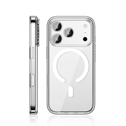 Apple iPhone 17 Pro Kılıf M-safe Şarj Özellikli Transparan Sert PC Wlons Pita Kapak Şeffaf