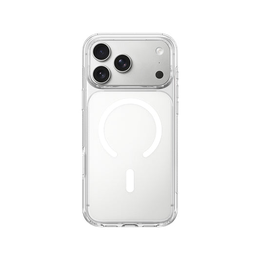 Apple iPhone 17 Pro Kılıf M-safe Şarj Özellikli Wiwu CS-202 Crystal Shield Pro Serisi Anti Yellowing Sert PC Kapak