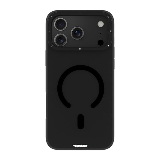 Apple iPhone 17 Pro Kılıf M-safe Şarj Özellikli Youngkit Hidden Sand Serisi Kapak Mavi