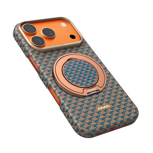 Apple iPhone 17 Pro Kılıf Raptic 2in1 Bundle Kit Aramid Skin Destiny Serisi Stand ve Karbon Kapak