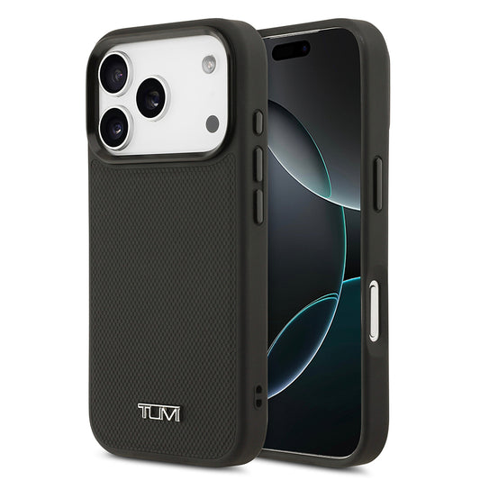 Apple iPhone 17 Pro Kılıf TUMI M-safe Şarj Özellikli Deri Noktalı Dizayn Kapak