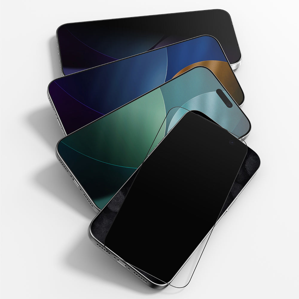 Apple iPhone 17 Pro Max Amazingthing Titan Privacy Parmak İzi Bırakmayan Temperli Cam Ekran Koruyucu Siyah