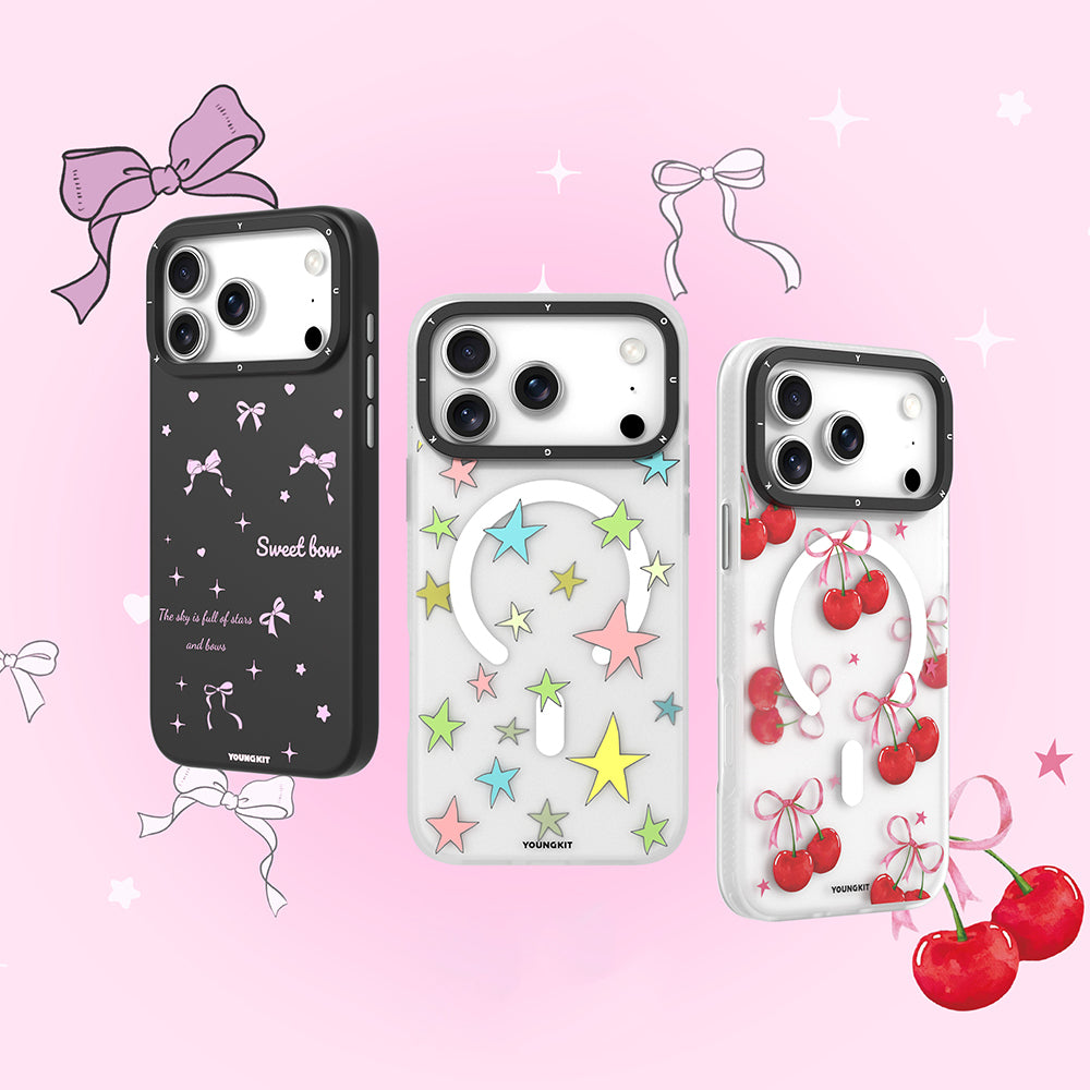 Apple iPhone 17 Pro Max Kılıf M-Safe Şarj Özellikli Airbagli Çift Katmanlı Youngkit Sweathart Serisi Kapak Gri