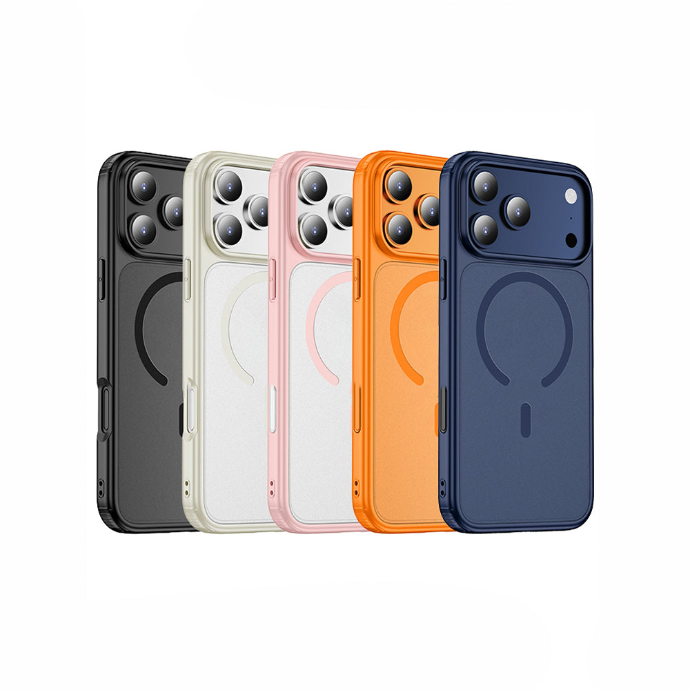 Apple iPhone 17 Pro Max Kılıf M-safe Şarj Özellikli Mat Arka Yüzey Wlons Lola Kapak Turuncu