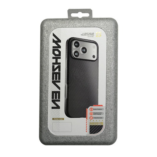 Apple iPhone 17 Pro Max Kılıf M-safe Şarj Özellikli Mohseven 600D Aramid Fiber Kapak